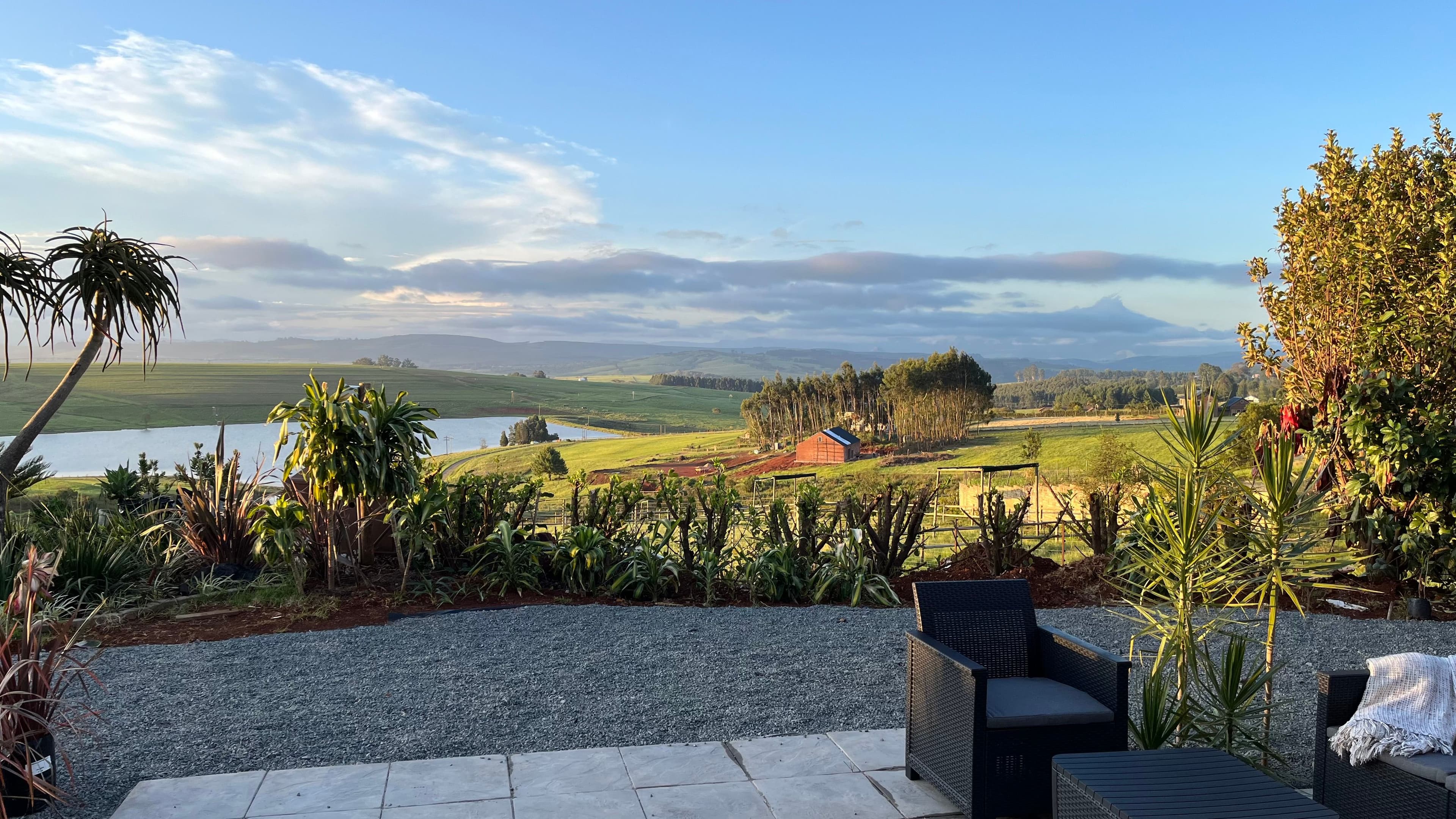Sunset over the Karkloof Valley from Hilton Accommodation